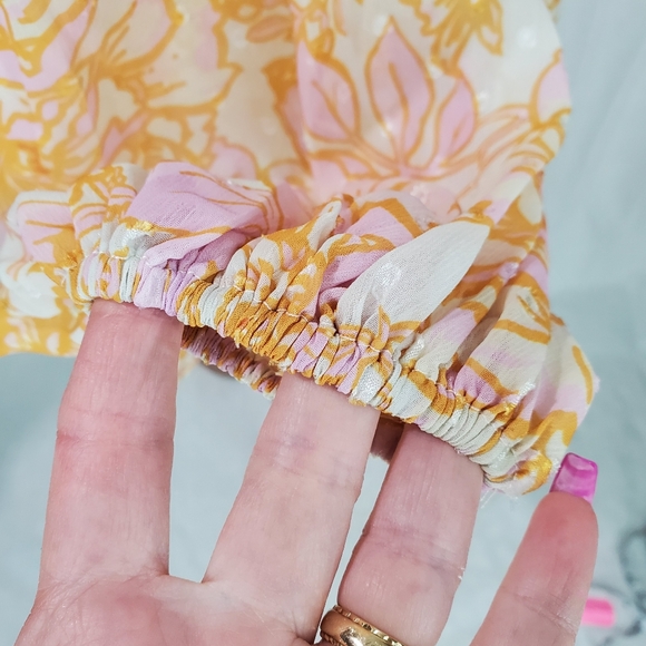 Sundae Muse Evelina Floral Ruffle Romantic Fairy Corset Feminine Blouson Sleeve - Picture 12 of 16